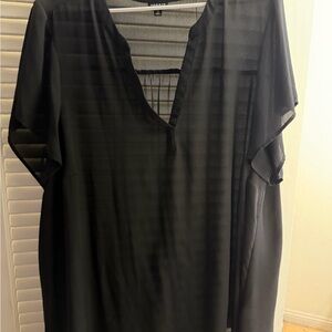 Torrid Black Sheer Blouse